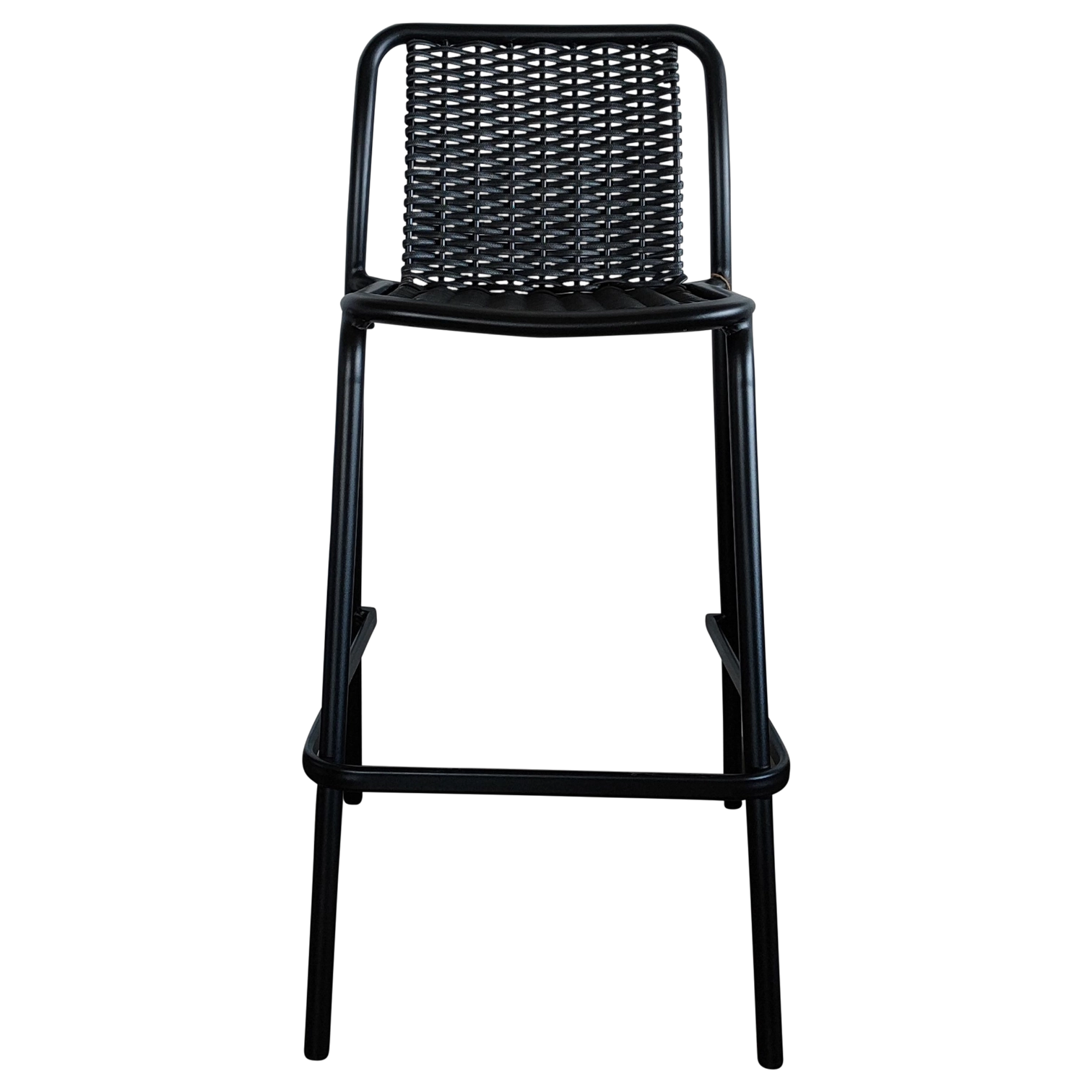 1043037130_1713527285827 Onoto OutDoor BarStool— Aluminum, Rattan, Wicker - Black
