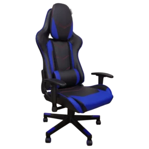 Office Chair - blue and black - leather