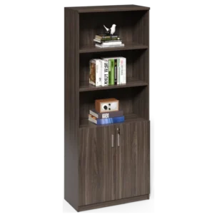 Brixton Bookcase — Walnut Melamine — 80(W) x 40(D) x 180(H) cm