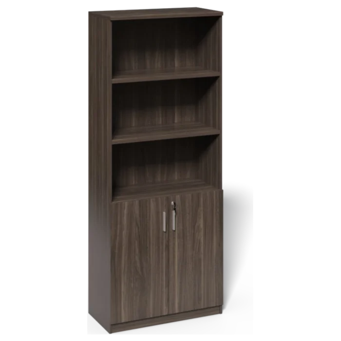 Brixton Bookcase — Walnut Melamine — 80(W) x 40(D) x 180(H) cm