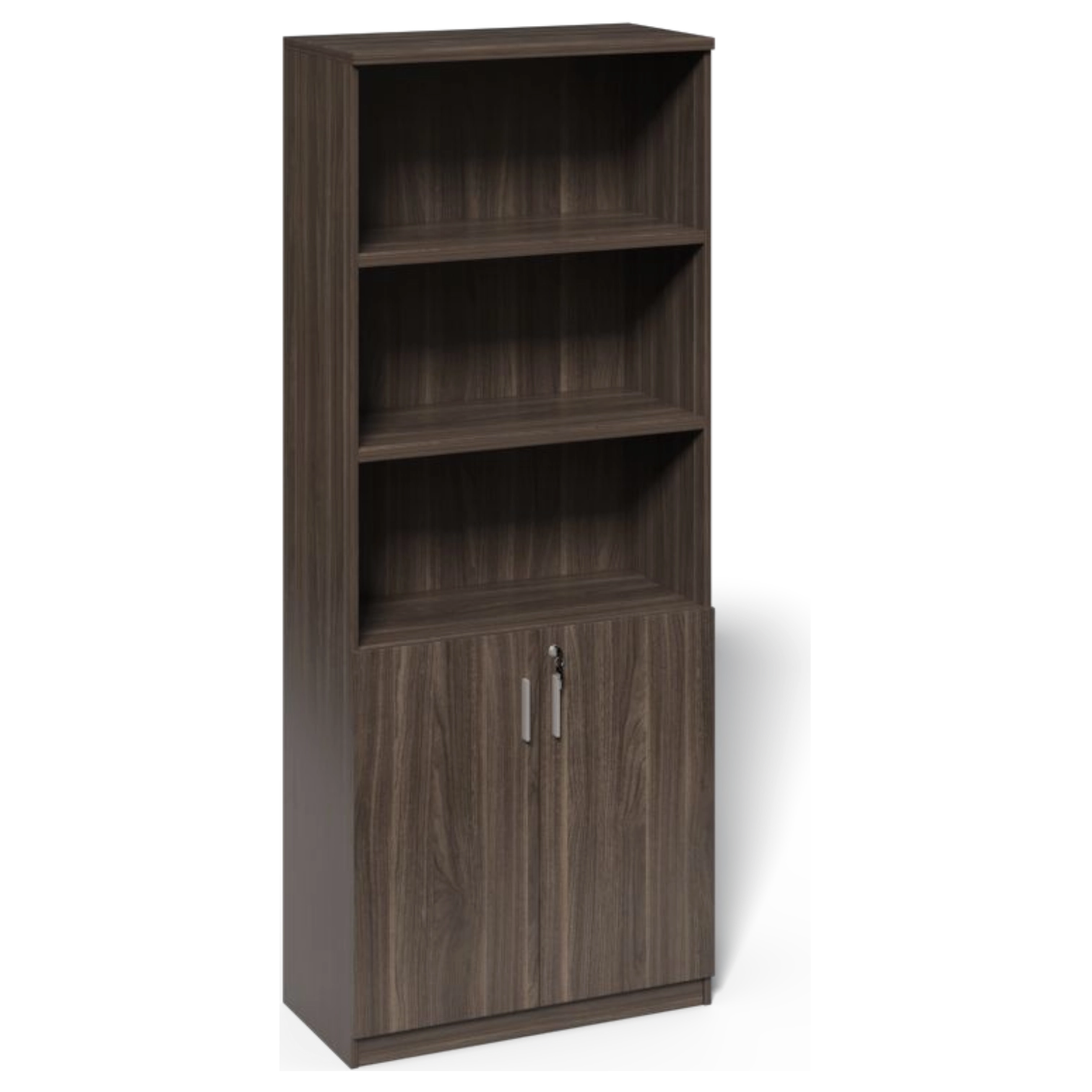 11335033007_CF-LA0818A-3 Brixton Bookcase — Walnut Melamine — 80(W) x 40(D) x 180(H) cm