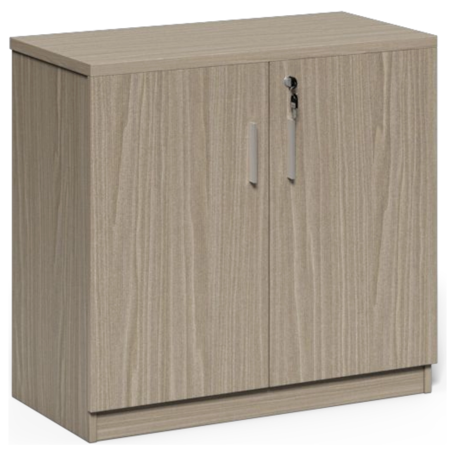 11335033008_CF-LA0875B-1-2 Brixton Cabinet — Grey Oak Melamine — 80(W) x 40(D) x 75(H) cm