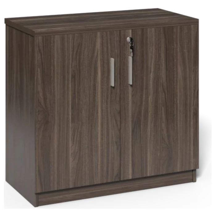 Brixton Cabinet — Walnut Melamine — 80(W) x 40(D) x 75(H) cm