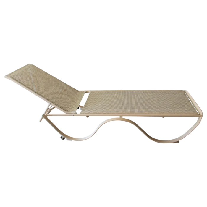 ALUMINIUM TEXTLINE SUNBED 207x68x32 cm