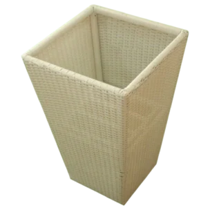 ALUMINIUM WICKER FLOWER BOX 63x63cm