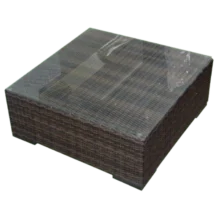 ALUMINIUM WICKER COFFEE TABLE 73X73X27