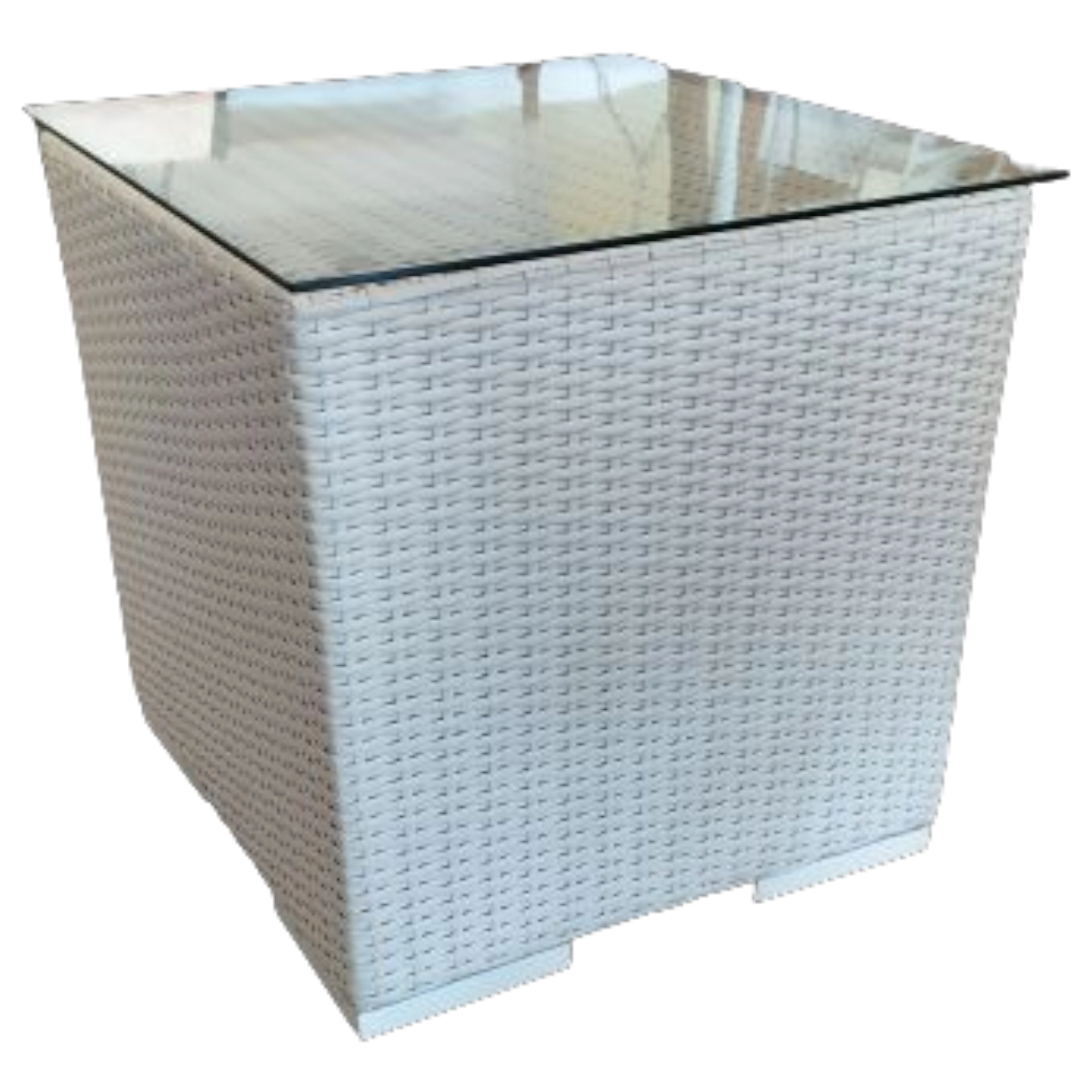 1137037154_2360-HAITI-SIDE-TABLE ALUMINIUM OUTDOOR WICKER SIDE TABLE 44x44xH42