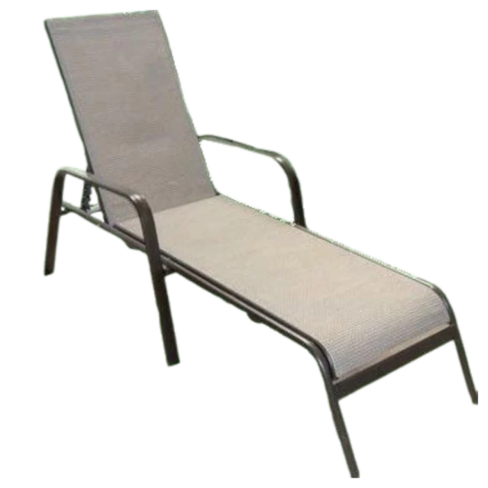 LISMORE SunBed — Aluminum, textline— Beige — 66x200xH52/35cm