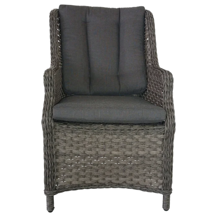 ALUMINIUM WICKER DINING CHAIR D76xW61xH98cm