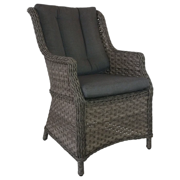 ALUMINIUM WICKER DINING CHAIR D76xW61xH98cm
