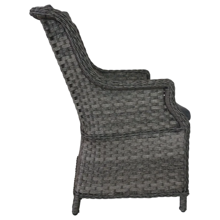 ALUMINIUM WICKER DINING CHAIR D76xW61xH98cm