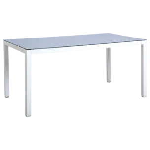 Vigo Dining Table — Aluminum, Glass - White - 160x90xH72cm