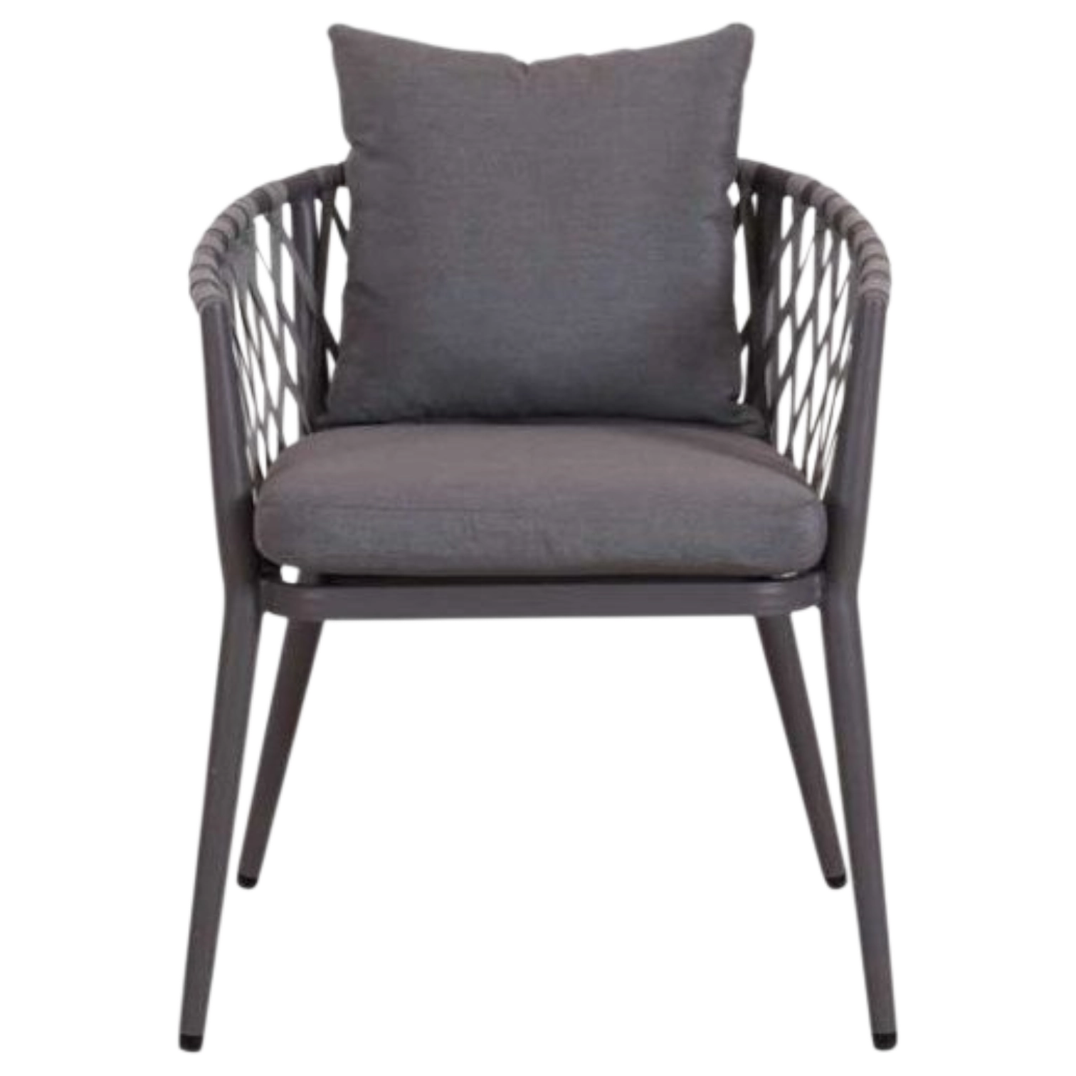 1137037301_18c317-2 OutDoor Armchair — Aluminum, Fabric — Grey - L62xD62xH74cm