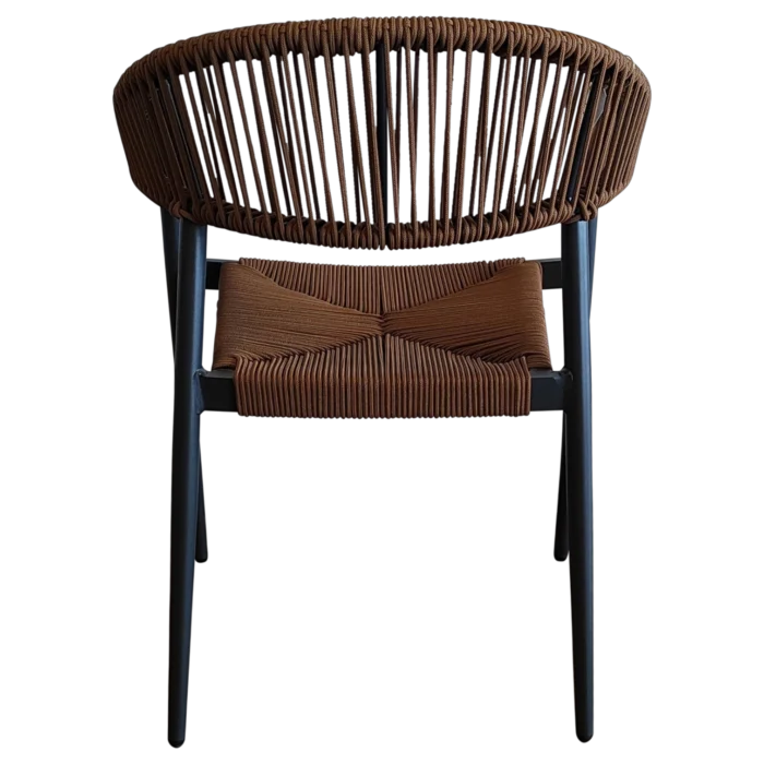 Carmen OutDoor ArmChair — Aluminum, Rattan, Wicker - Natural/Black