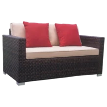 ALUM. WICKER 2 Seated SOFA 74X138X72