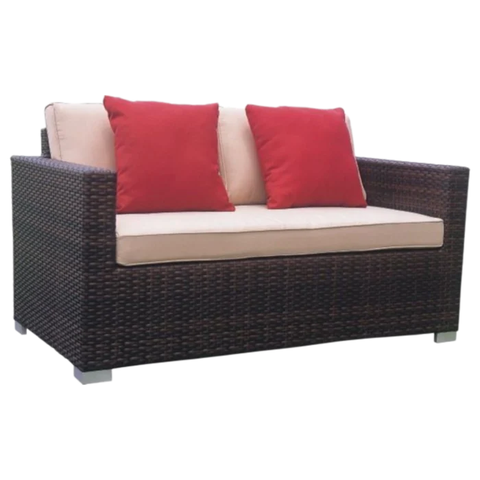 ALUM. WICKER 2 Seated SOFA 74X138X72