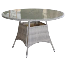 ALUMinium WICKER ROUND TABLE 120CM Outdoor Table