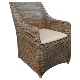 WICKER SINGLE armchair CHAIR 1 seated sofa outdoor L60xD68xH94cm