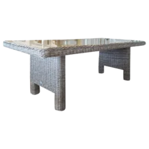 ALUMINIUM WICKER TABLE 100x220xH79cm