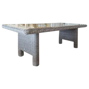 ALUMINIUM WICKER TABLE 100x220xH79cm