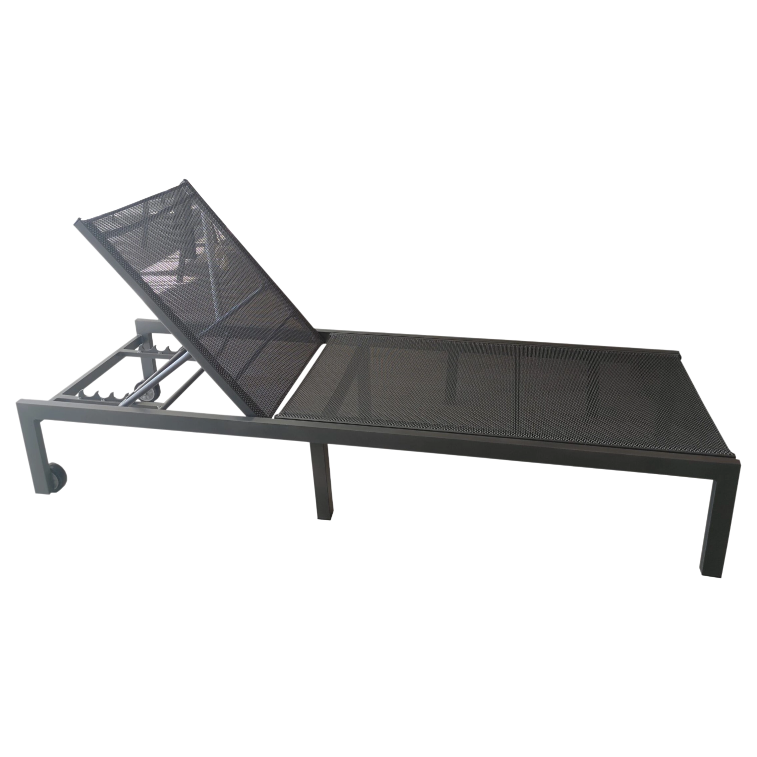 1196037058_1944-PUERTO-scaled Sunbed— Aluminum, Polyester — 195(L) x 65(D) x 34(H) cm Black