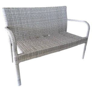 Two Seated Outdoor Sofa-2 Seated Outdoor Chair — Aluminum, Wicker