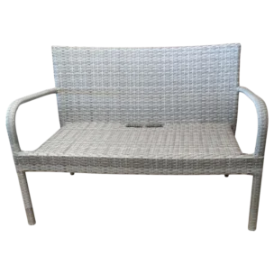 Two Seated Outdoor Sofa-2 Seated Outdoor Chair — Aluminum, Wicker
