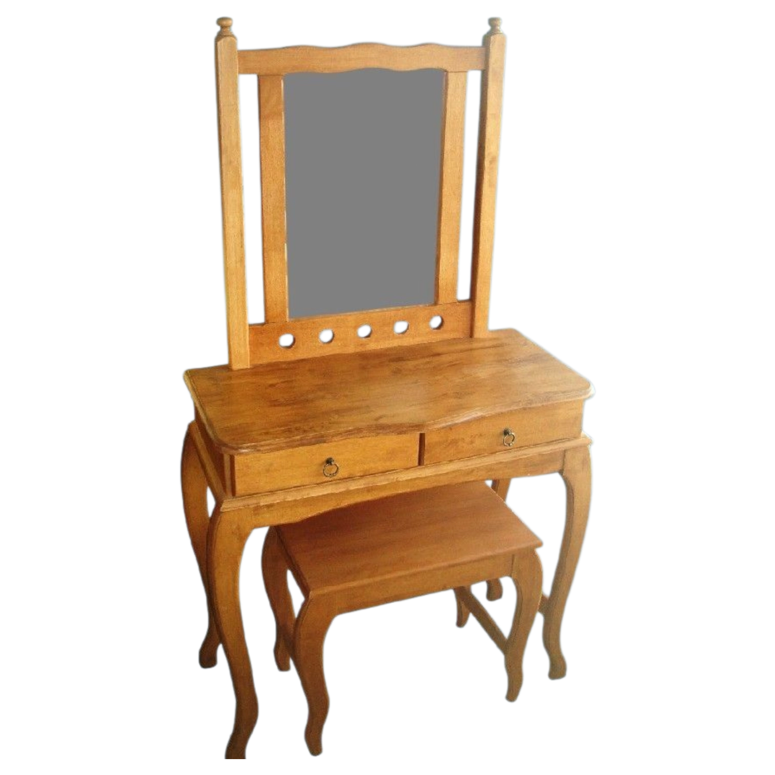 12018040008_745-TAHITI DRESSING TABLE WITH STOOL KD-TAHITI Bedroom