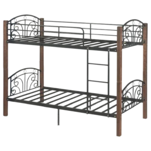 Up and Down Bed —Morpheus DD — Metal, Wood — Black, Brown
