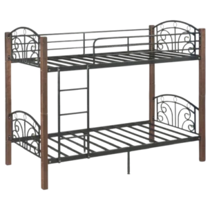 Up and Down Bed —Morpheus DD — Metal, Wood — Black, Brown