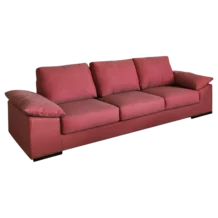 Kansas 3 Sofa — Fabric — Red - W249xD94.5xH87.5cm