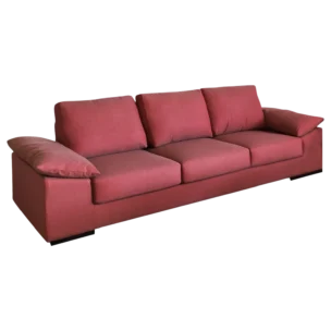 Kansas 3 Sofa — Fabric — Red - W249xD94.5xH87.5cm