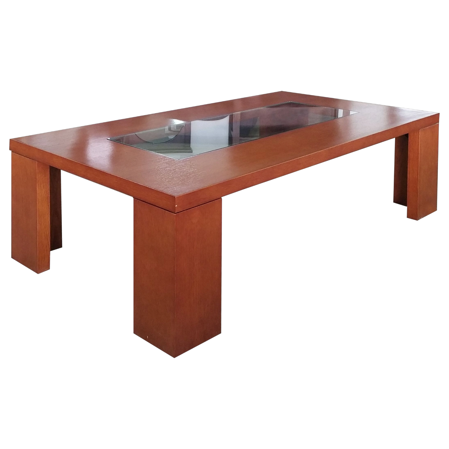 12024005002_FM-210-130-GL-Cherry-1 COFFEE TABLE 130x70x40cm With GLASS living room