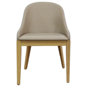 Tmh-320 Chair — Leather - PU Island/ Maple- W51xD58xH83cm