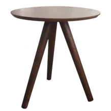Bella 2 Side Table — Wood — Walnut - Ø50 x H54cm