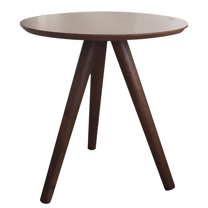 Bella 2 Side Table — Wood — Walnut - Ø50 x H54cm