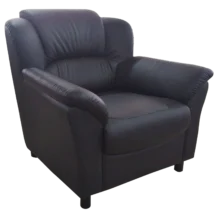 Nevada 1 Armchair — Leather — Black— 89(L) x 89(D) x 85(H) cm