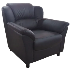 Nevada 1 Armchair — Leather — Black— 89(L) x 89(D) x 85(H) cm