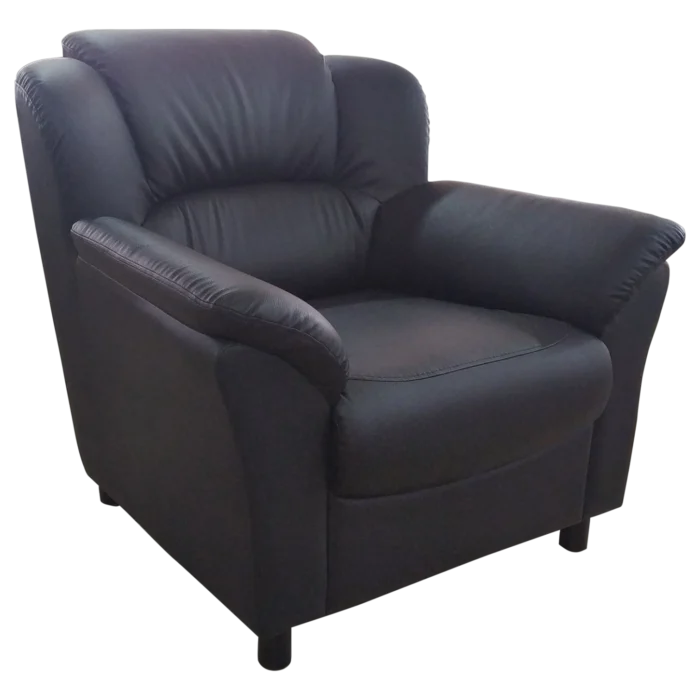 Nevada 1 Armchair — Leather — Black— 89(L) x 89(D) x 85(H) cm