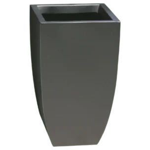 POLY STONE FLOWER POT BLACK 37X37X60