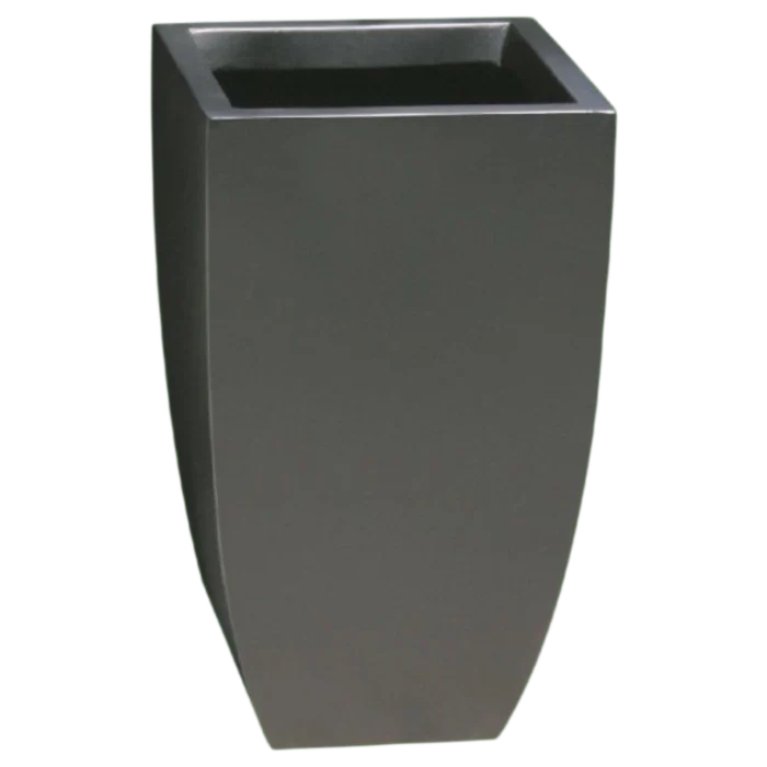 POLY STONE FLOWER POT BLACK 37X37X60