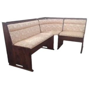 CORNER BENCH (125+175)X56X84 WALNUT