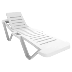 MASTER PLASTIC SUNBED 188X63X47 WHITE