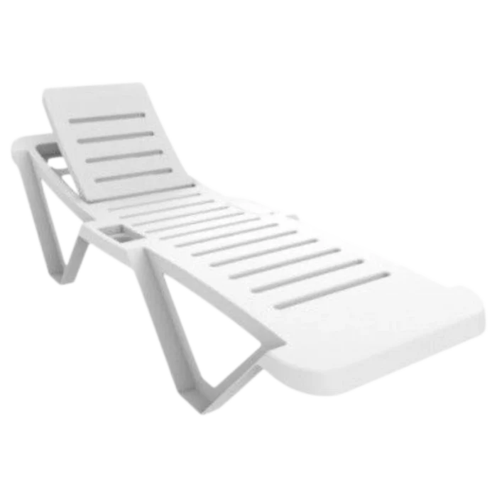 MASTER PLASTIC SUNBED 188X63X47 WHITE