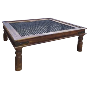 Coffee Table - Solide Wood - Dark BROWN - 100X100X40