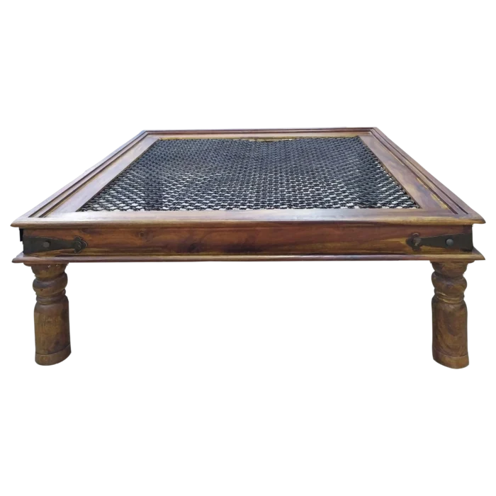 Coffee Table - Solide Wood - Dark BROWN - 100X100X40