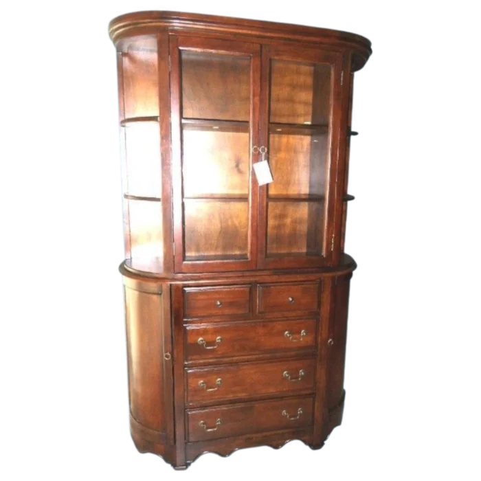 Wood CABINET WITH 2DOORS & 5DRAWERS 109(L) x 37(D) x 186(H) cm
