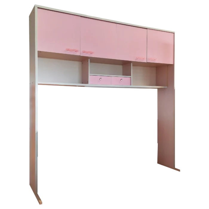 Bedroom - GIRL 4-DOOR WALL SHELF - Pink