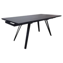Maite Dining Table — Metal, Stone — Dark Grey - 180/260x91x75cm