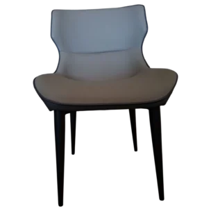 Dining Chair – ROUEN – Side View – Sand-Grey Upholstery, 58x50x80 cm